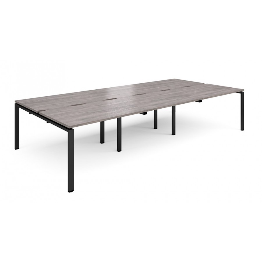 Adapt 1600mm Deep Sliding Top Triple Back to Back Bench Desk